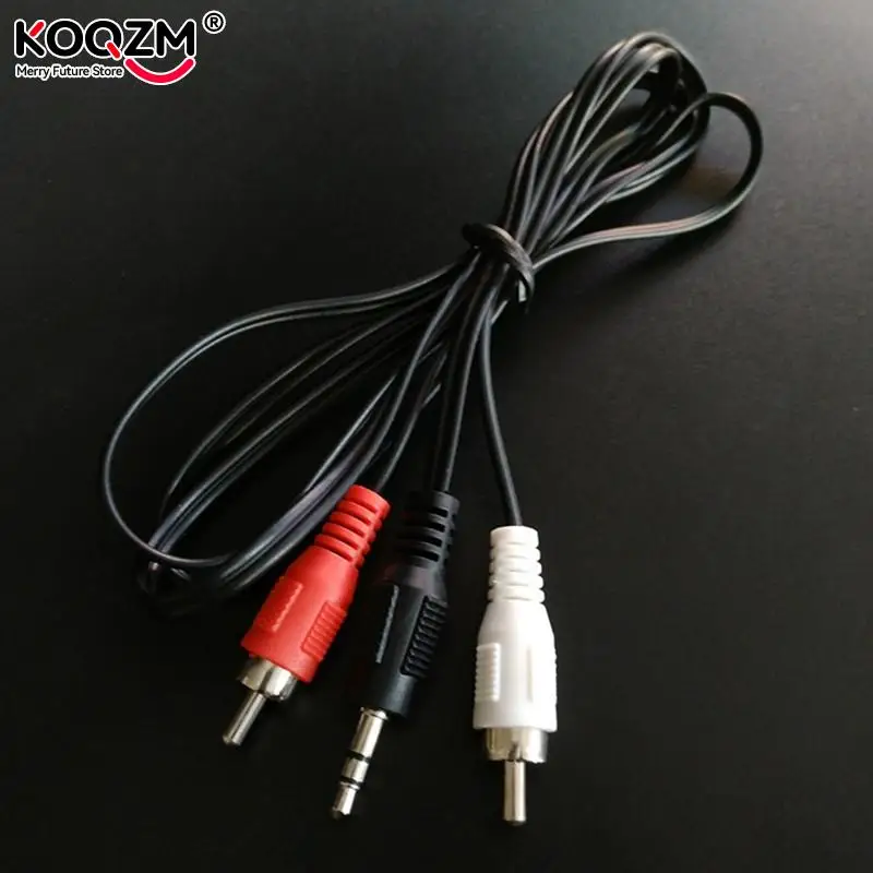 1Pc 1.2M 3.9 Ft 3.5Mm Plug Jack Naar Dual 2 Rca Male Kabel Stereo Pc Audio Splitter aux Naar 2 Rca Audio Kabels