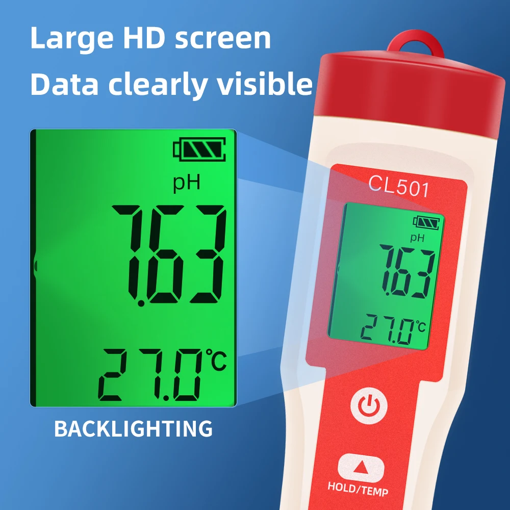 Imagem -03 - Multi-function Água Qualidade Detector Pen Medidor de Cloro Tester Cloro Monitor ph h2 Orp Temp Cl2 Spa Piscina em 1