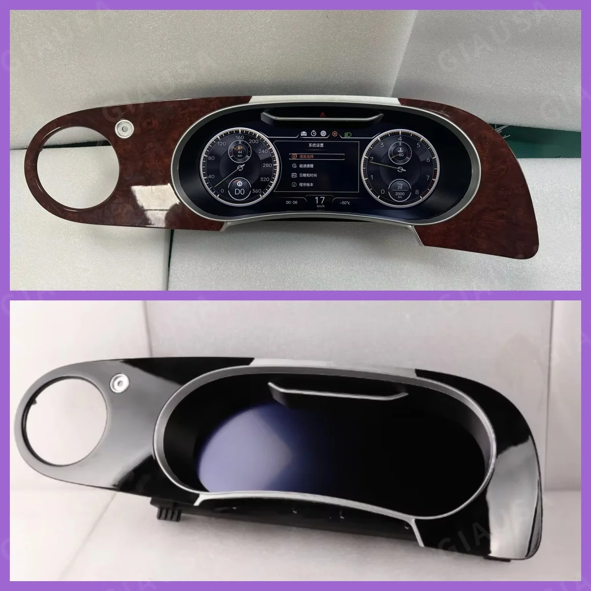 

12.3 Inch Car LCD Dashboard Linux For Bentley Continental GT 2005 2019 Digital Cluster Virtual Cockpit Speedometer New Upgrade