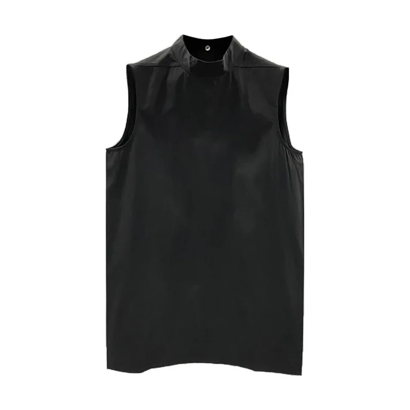 Men Tank T Shirt Tops Cotton Gothic Oversized Clothing Vest Tees Summer Black White Long