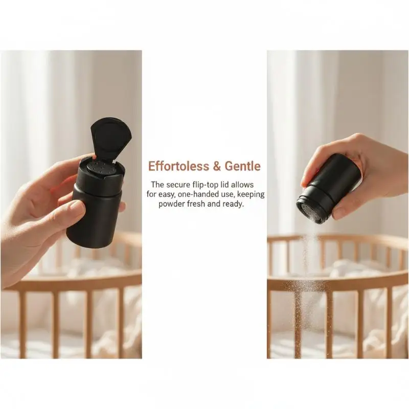 70ml Flip Cover Talcum Powder Bottle Refillable Cosmetic Powder Dispenser Plastic Powder Container Empty Pots Bottles