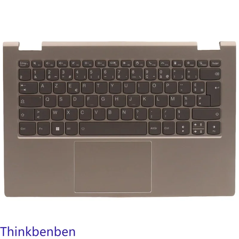 

FR French Platinum Grey Keyboard Upper Case Palmrest Shell Cover For Lenovo ThinkBook ThinkBook 14s Yoga G2 IAP 5CB1J10023
