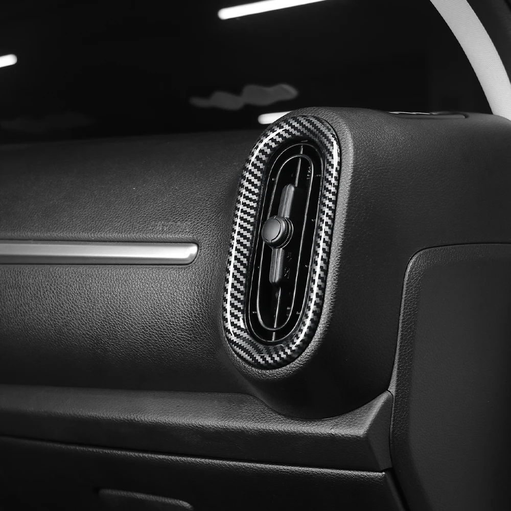 Car Interior Dashboard Both Side Air Conditional Vent Cover Stripe Stickers ABS Material For Kia Morning Picanto 2018-2023 LHD