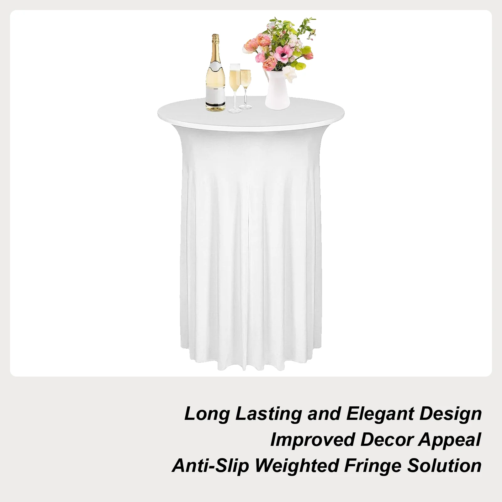 

Высокие чехлы для столов, эластичные чехлы для коктейльного стола из спандекса, рождественские моющиеся праздничные украшения для банкета, принадлежности для дома