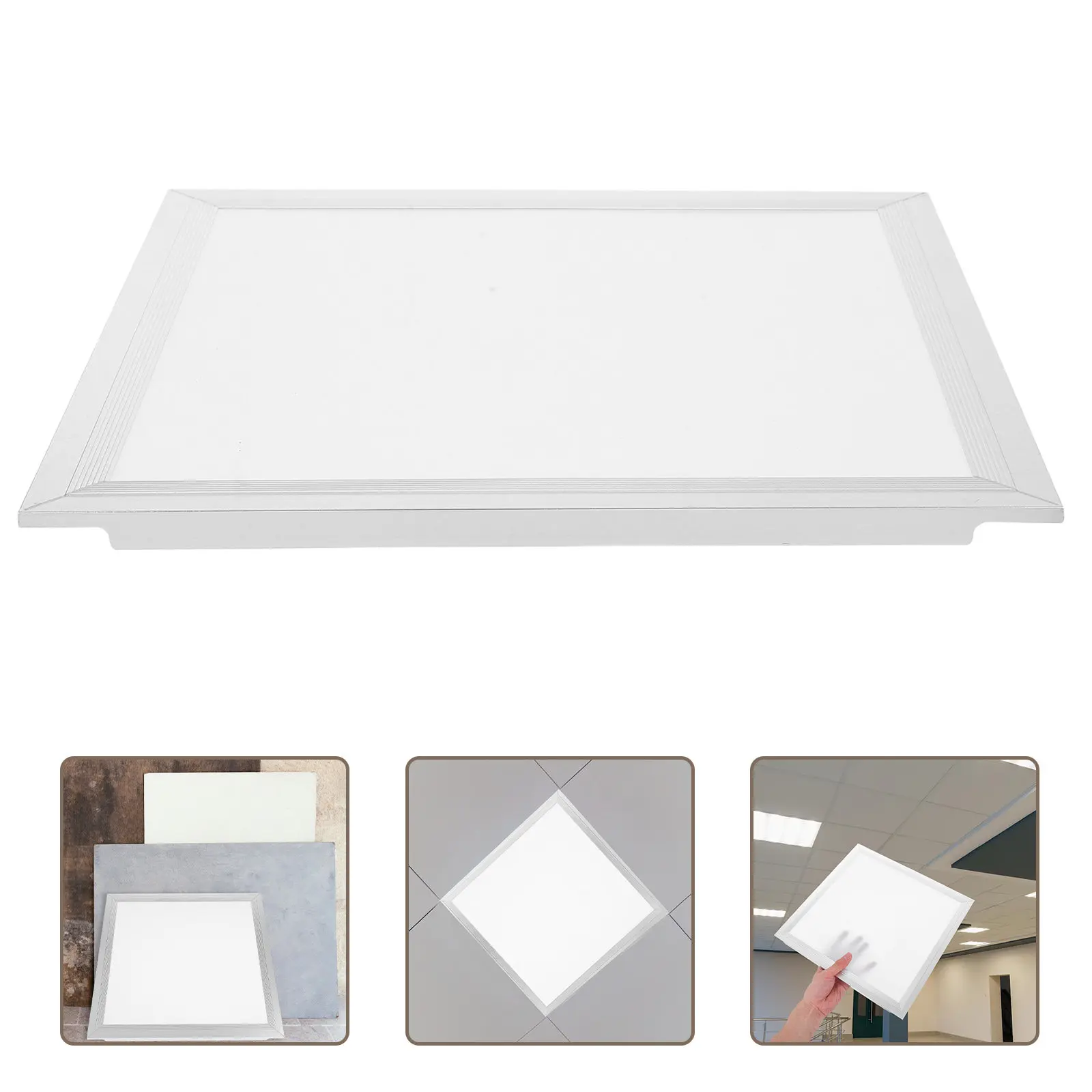 アルミニウム製シーリングライトカバー一体型埋め込み式ライトディフューザー-キッチン、バスルーム用-モダンなミニマリストデザイン-明るい