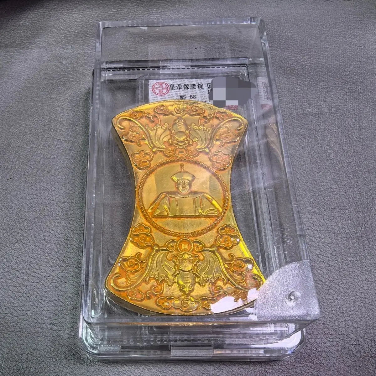 Collection Bronze Emperor Statue Waist Ingot A Set of Home Decoration Jewelry Collection Appreciation Boutique Ornament