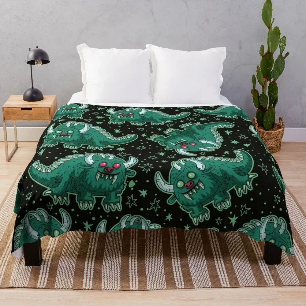 

Hodag Cryptid Black Throw Blanket Machine Washable Soft Warm Blanket