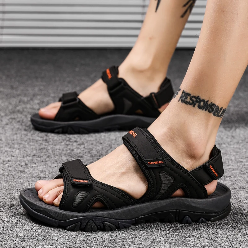 Extra Large Men's Sandals 2025 New Summer Sports Casual Outdoor 45 Extra Wide  Beach Shoes Leisure Breathable Slip-On Sneakers