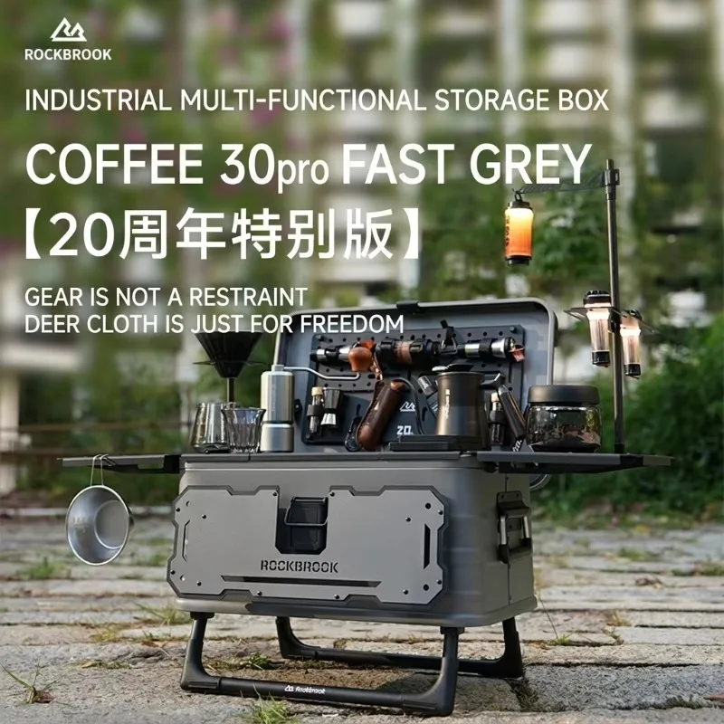 

C51 Custom 30L Aluminum Camping Box Bear Proof Spill Proof Storage Bin With Standing Legs Workstation For Outdoor Cookware Food