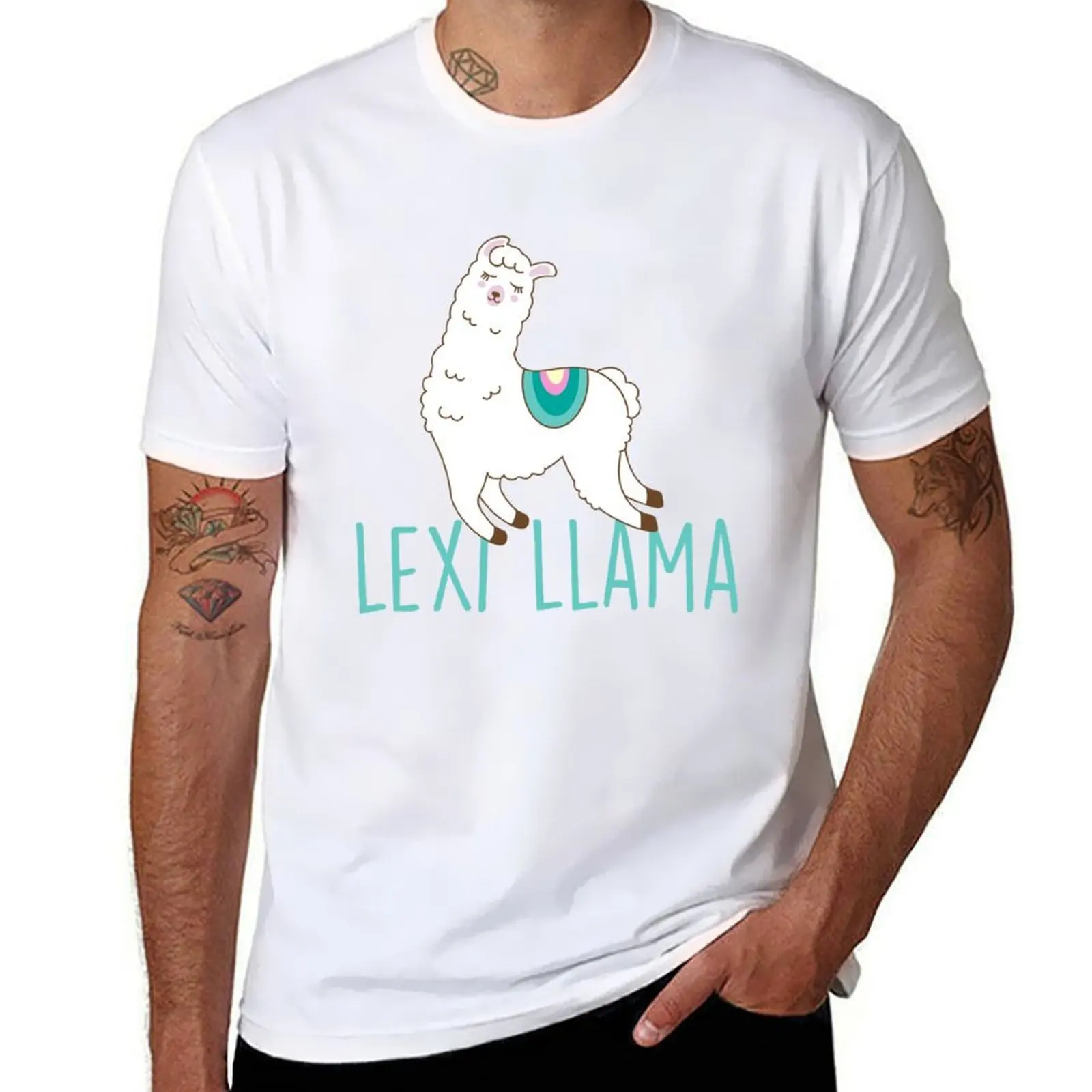 Camiseta Lexi Hensler Lexi Llama, camisetas para hombre, camiseta informal para hombre, camiseta de marca de lujo 100% algodón