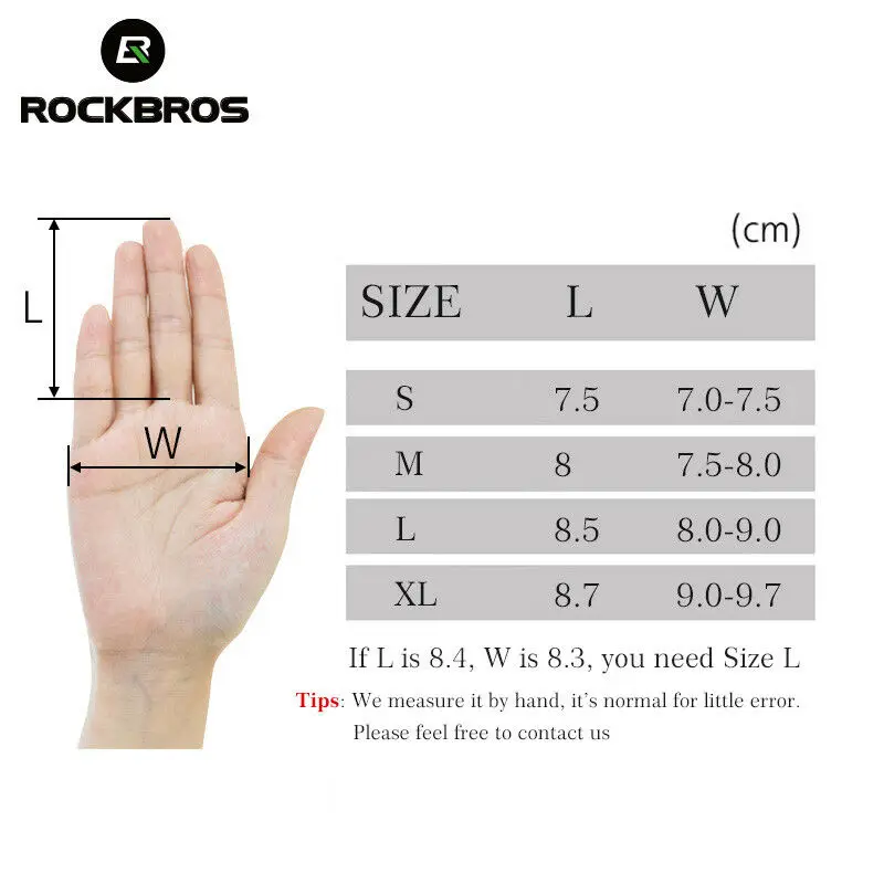 ROCKBROS Cycling Men\'s Gloves Spring Autumn Bike Cycling Gloves Sports Shockproof Breathable MTB Mountain Bike Gloves Motorcycle