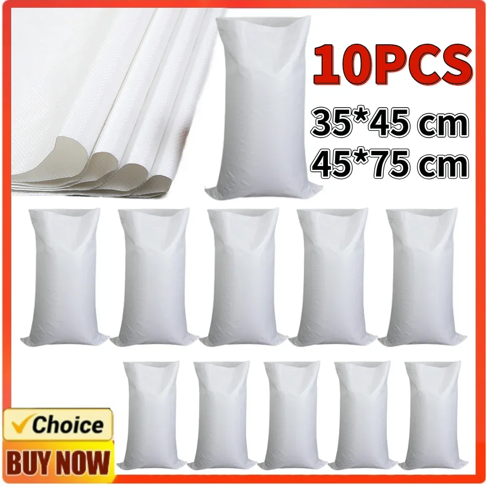 

10 шт./лот, пустой мешок с песком для борьбы с наводнениями, многоразовый полипропиленовый пластиковый мешок с песком для спасения наводнения почвы, мешки для наполнения почвы