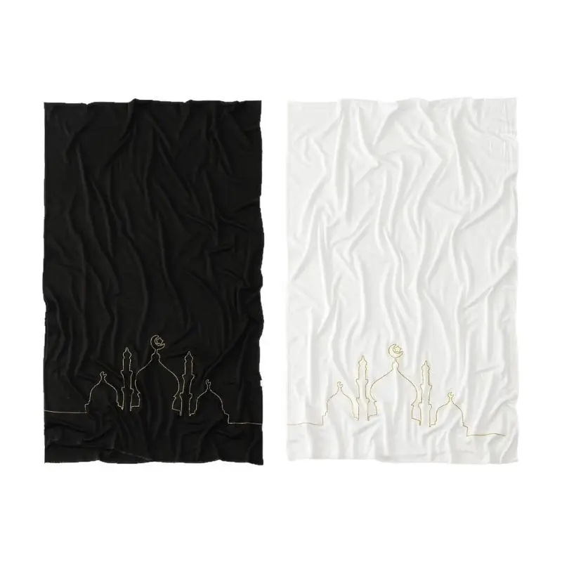 

39BB Long Shawl with Digital Print Church Mercerized Cotton Shoulder Covering for Women Daily and Formal Event