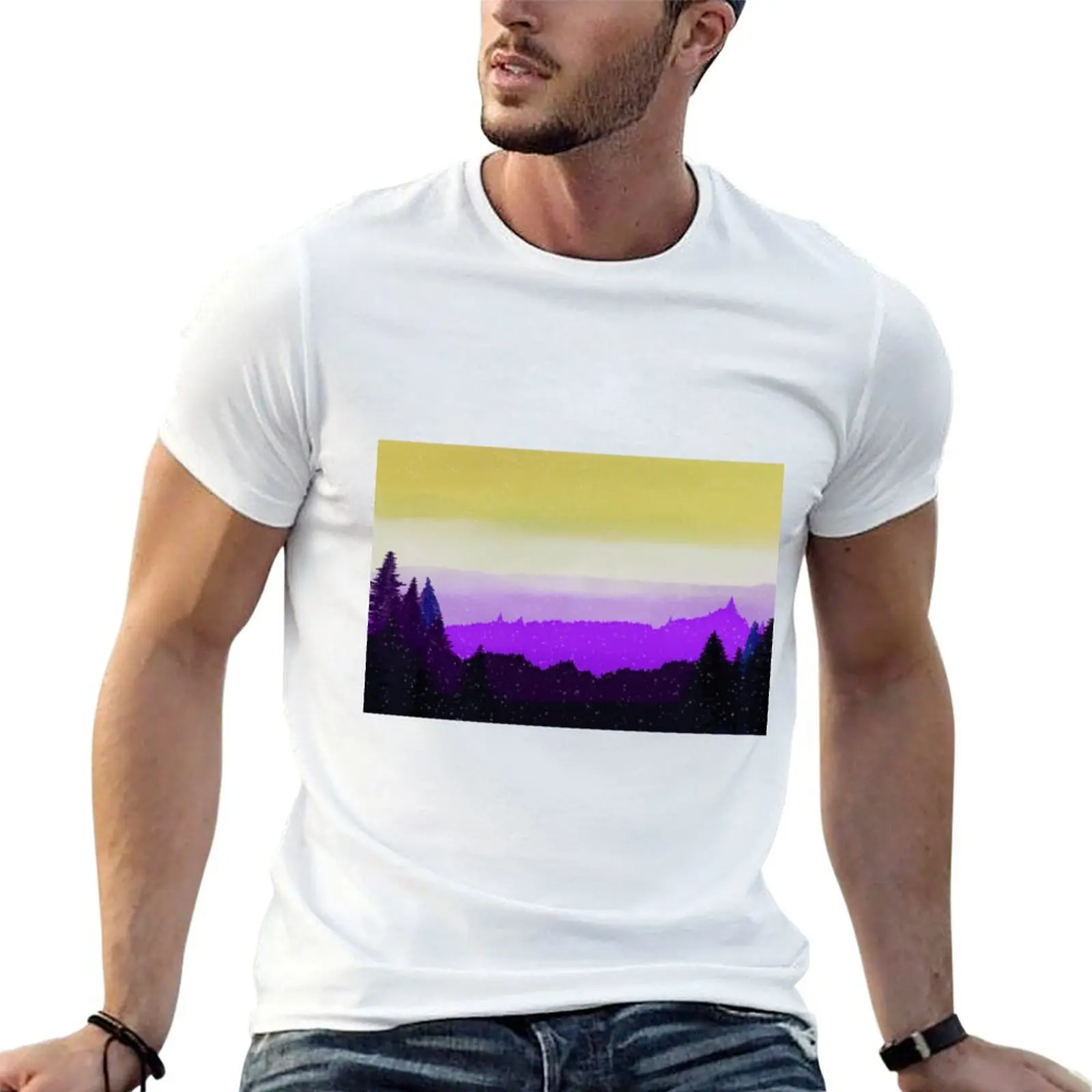 Subtle Non-binary flag T-Shirt Tough Fabric Work Tee