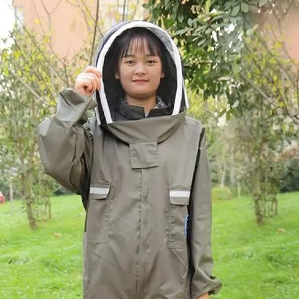 Full Body Beekeeping Suit With Protective Veil Anti Bee Coverall Breathable Gear For Professional Gardeners