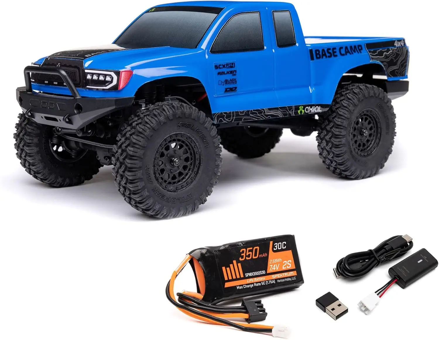 

1/24 RC Rock Crawler 4x4 Brushed RTR with Battery & Charger, Blue