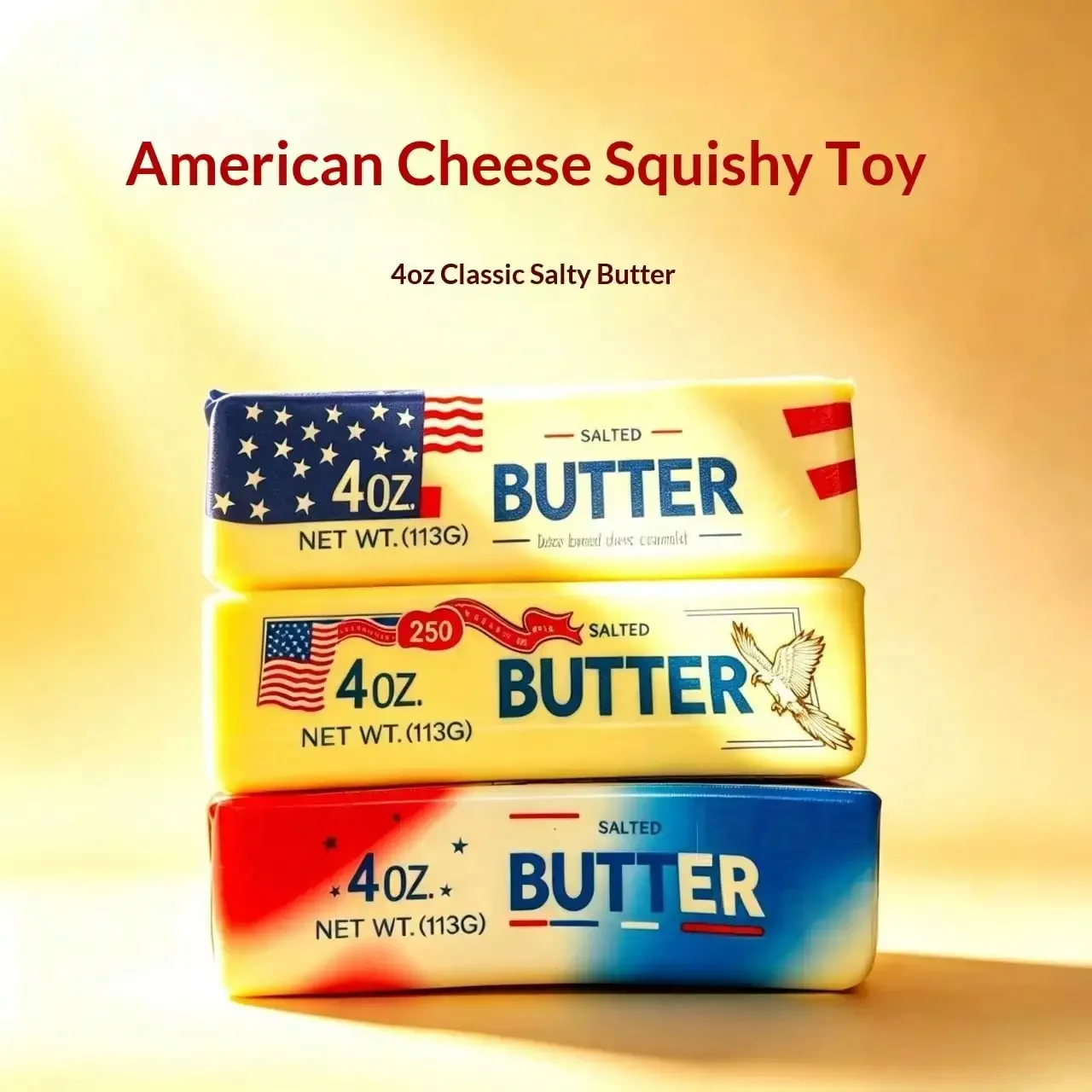

Butter Squeezy 250th Anniversary Patriotic Butter Stress Relieving Slow Rising Rainbow Butter Stick Squishy Slow Rebound Stress Relief Toy Fidget Venting Ball Multi-Color & - Decompression Decor & Gift-Perfect Gift-Birthday