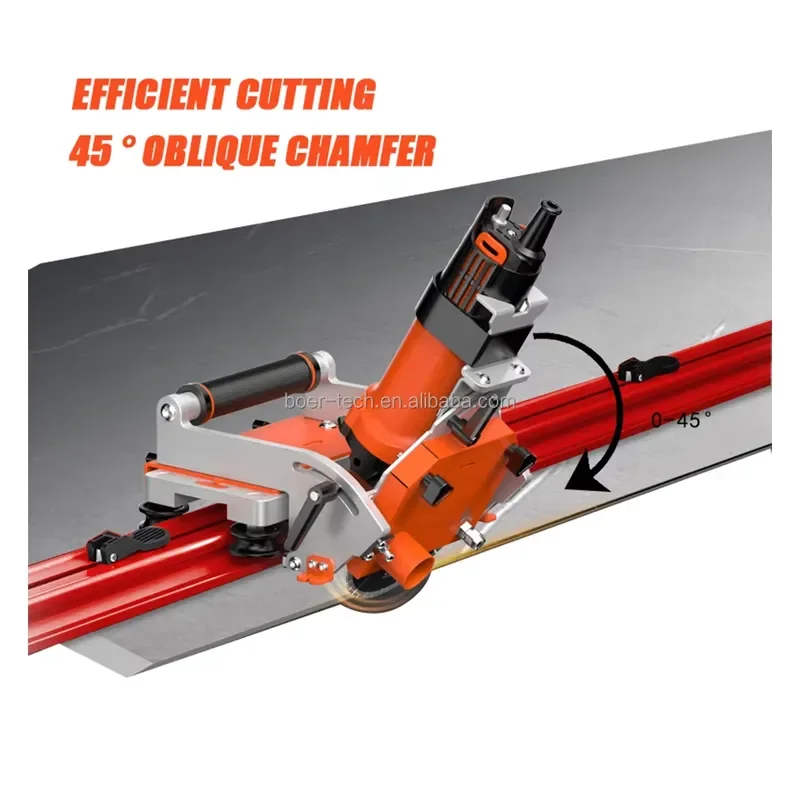 Electric 45 Degree Cutting Machine 1300W 3200mm Water Jet Ceramic Portable Chamfer Miter Cutting Tool Manual Tile Cutter 126" view 5