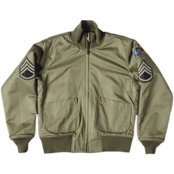 Bronson 1. Modell Fury Tanker-Jacke mit Aufnähern, mit Armee-Wolle gefütterter Feldmantel