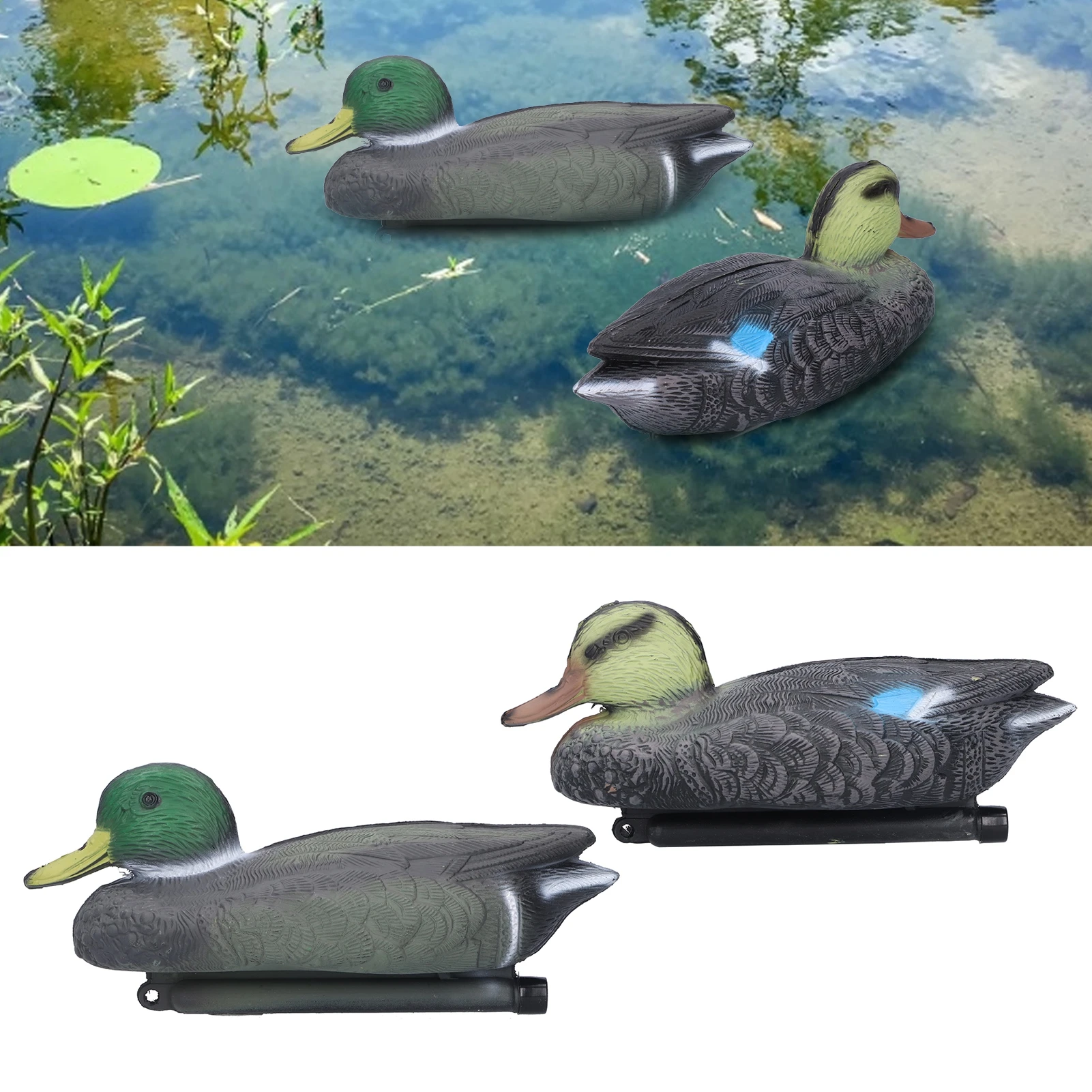 العائمة بطة شرك محاكاة الصيد بطة حديقة بركة ساحة بحيرة الديكور 26x11.5 سنتيمتر