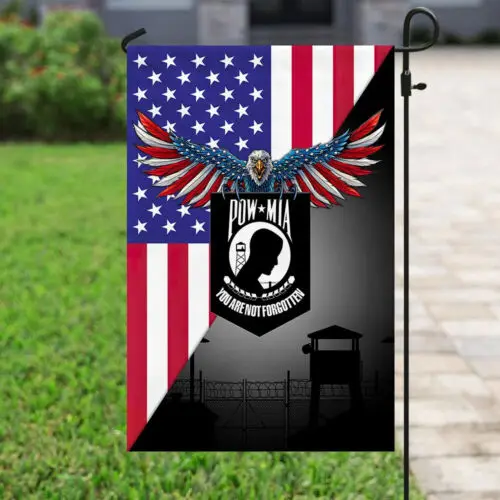 Pow Mia You Are Not Forgotten Flag Garden Flag - House Flag