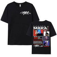 Rapper Maka Aura Tour Album 2025 Merch T Shirt Men Women Harajuku Hip Hop Pop Music T-shirts Casual Cotton Oversized Tshirt Tops