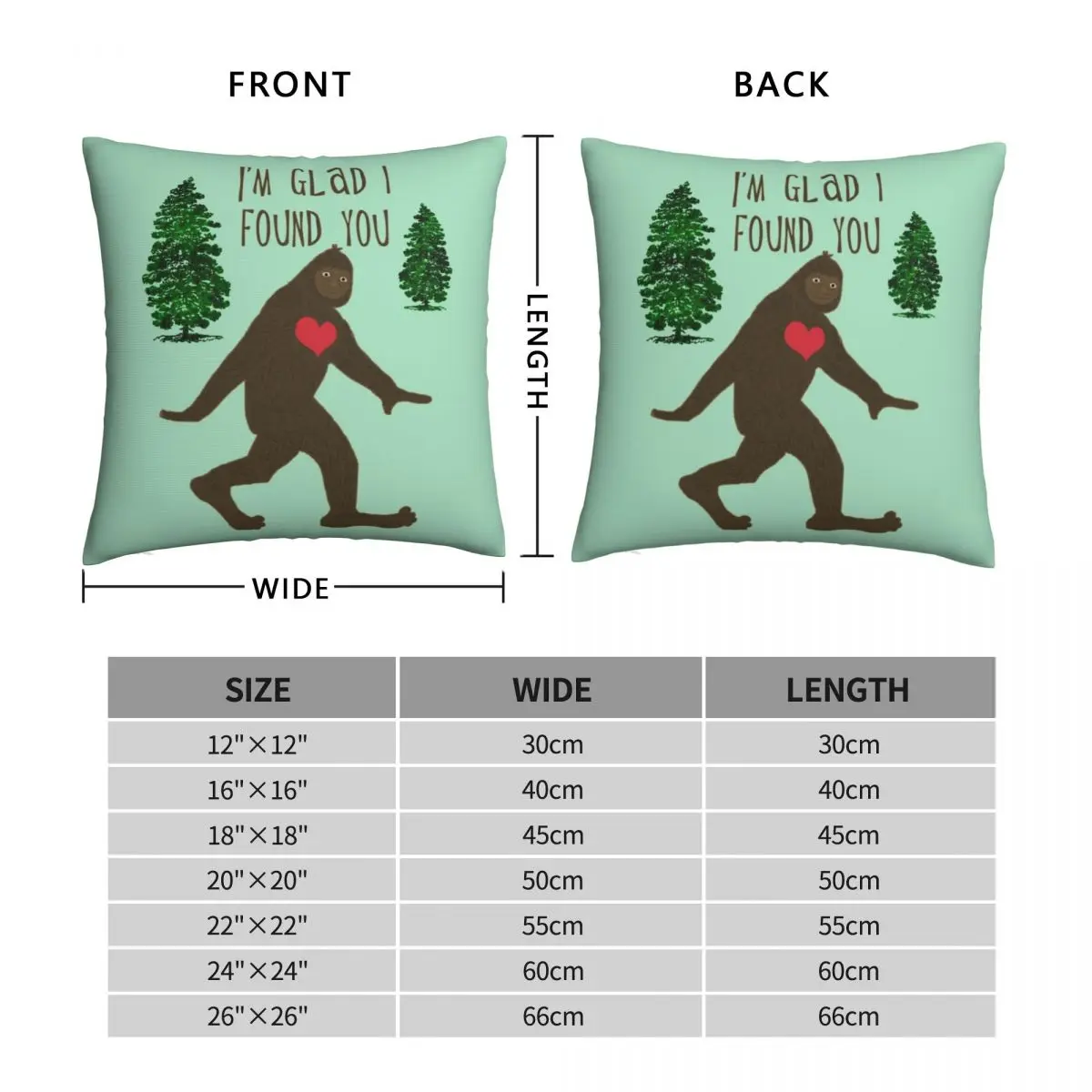 Big Foot Love Pillowcase Polyester Linen Velvet Creative Zip Decor Throw Pillow Case Sofa Cushion Case