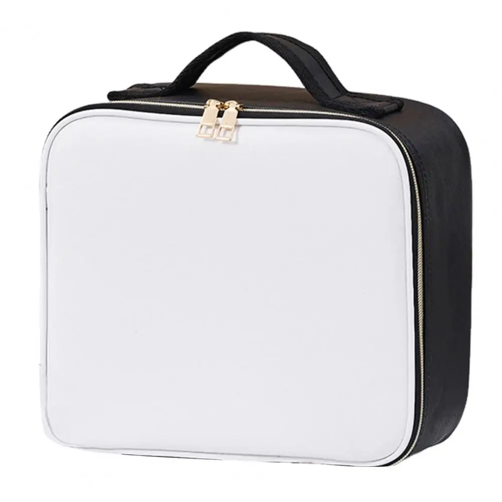 Multi-functional Toiletry Kit Waterproof Cosmetic Case Waterproof Travel Makeup Organizer Bag with Led Mirror Zipper Closure