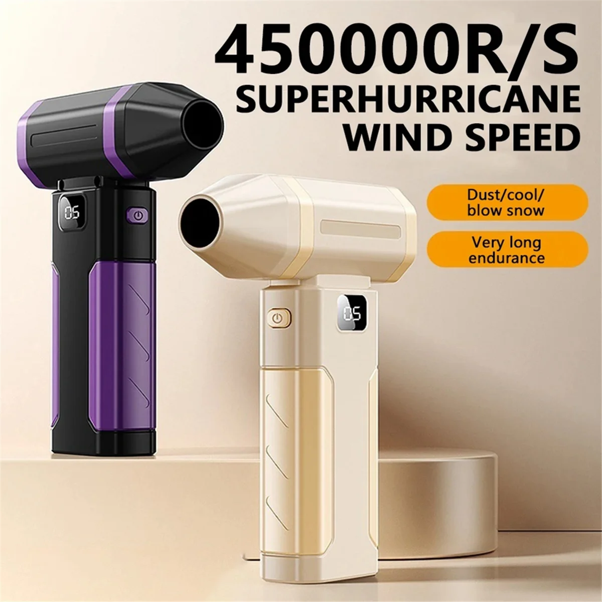 

A002 Upgrade Turbo Fan Rechargeable Blower 450000RPM Brushless Air Blower Fan Portable Dust Blower Electric Dryer B