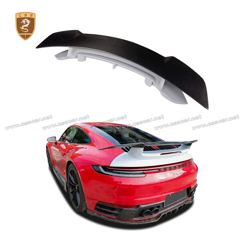 

SD-стиль автомобиля задний грузовик Spolier крыло гоночная крышка для Porsche 911/992 полууглеродное волокно широкая защита хвостовых плавников задний спойлер