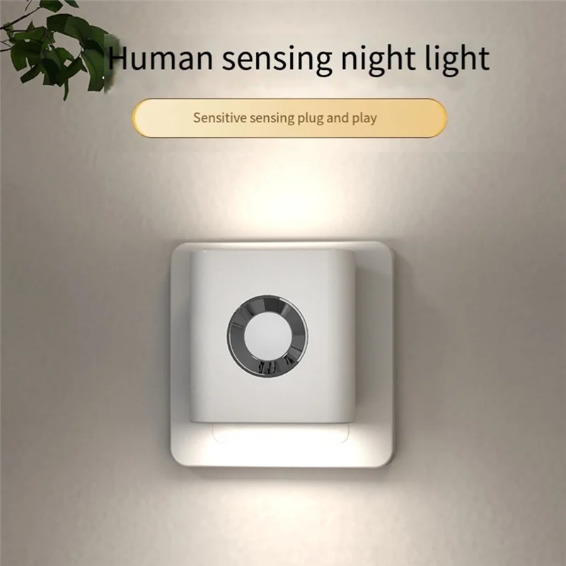 

KYCOR-Human Body Sensor Light, Light Turns Off When You Leave Bedroom Bedside Light Cabinet Sleep Night Light