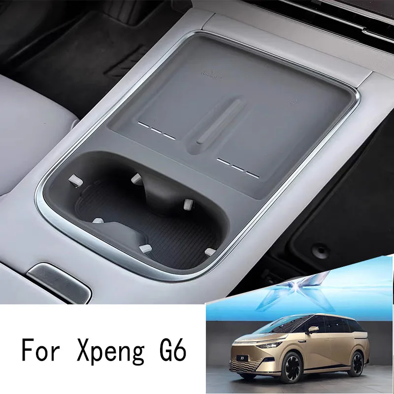Tapis de chargement sans fil pour Xpeng G6 2025, support de verre en Silicone, une décoration, ensemble d'accessoires de rénovation Automobile