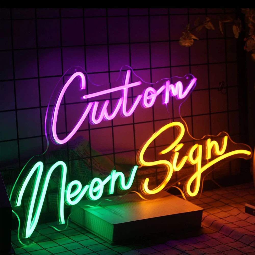 Custom Neon Sign Personalized UV Pattern Customization Neon LED Light Logo Sign for Shop Party Company Business Neon Night Light