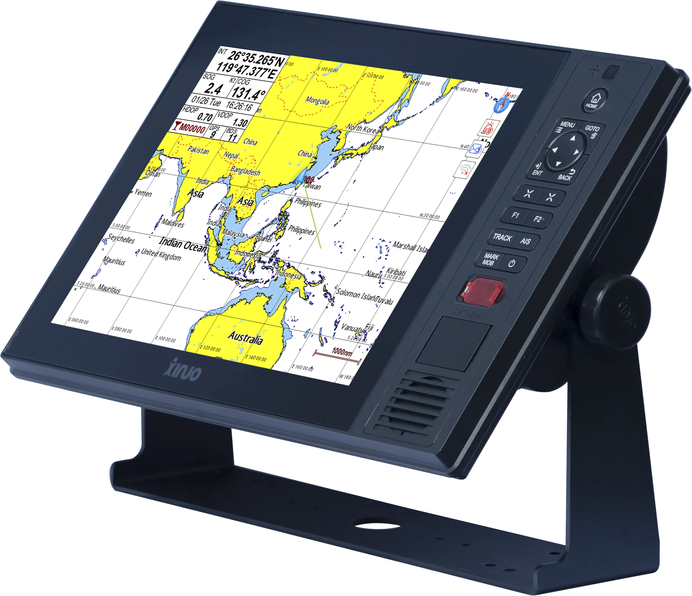 

Marine electronics GPS chart plotter with AIS transponder combo XINUO XN-60 series XN-6012 12" touch screen CE IMO CCS