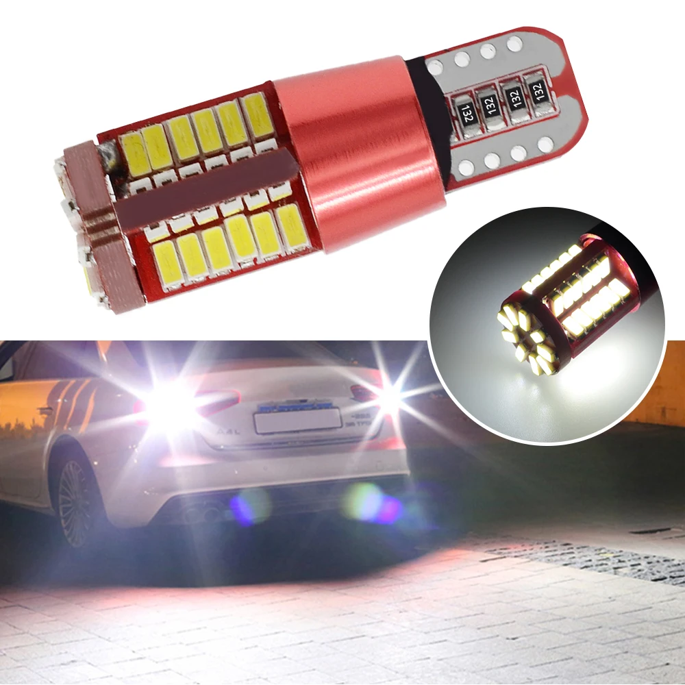 

1X T10 W5w Car Led 168 192 57SMD 3014 Trunk Lamps CANBUS Auto Wedge Marker Light Turn Signal Bulb Clearance License Plate Lights