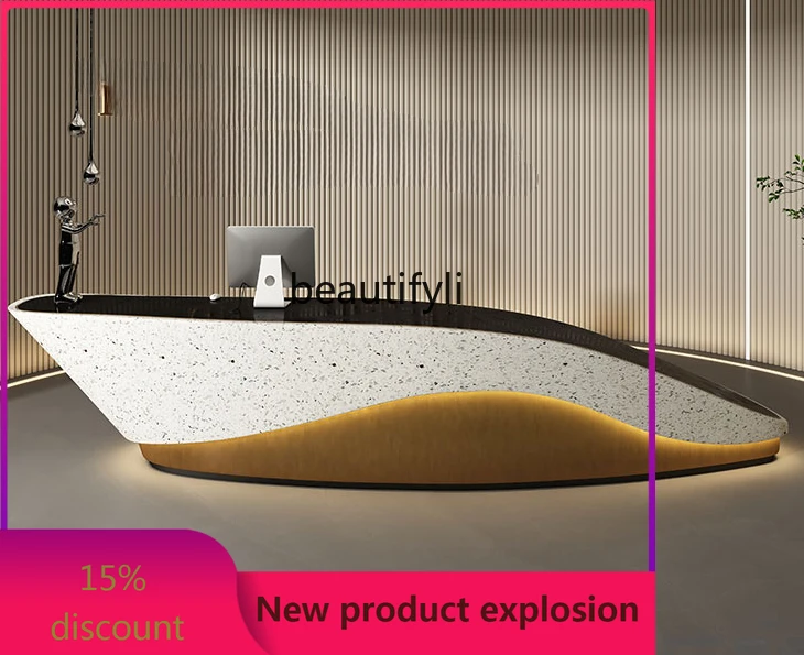 

zzGCompany Marble Front Desk Hotel Service Cashier Sales Department Paint Reception Bar