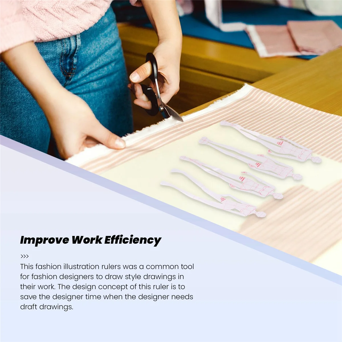 

A47U Fashion Illustration Rulers Sketching Templates Ruler Sewing Humanoid Patterns Design Clothing Measuring,Combination