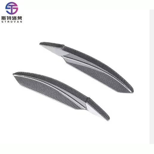 

STLF New for Ferraris F8 Tributo Spider Body Kit Dry Carbon Fiber Front Bumper Canards Trim