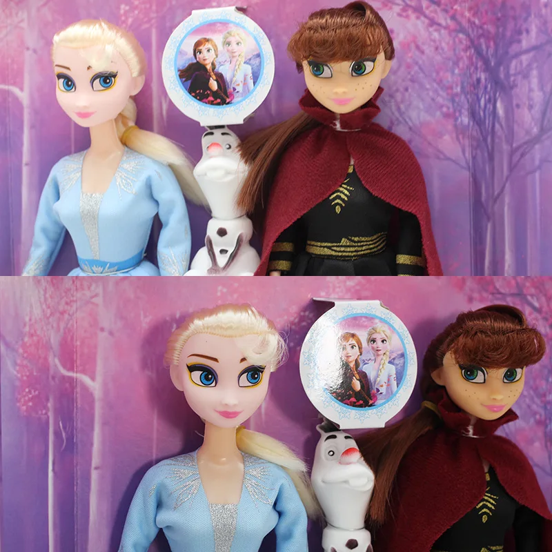 Disney Frozen 2 Elsa Anna Figure Princess Doll Toys with Accessories Frozen Girl's Collection Dolls Kids Christmas Gifts