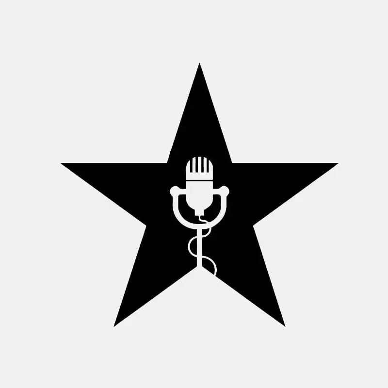 Car Stickers Interesting Karaoke Microphone Stars Car Decoration Decals Suitable for Various Models Black/white, 13cm*12cm