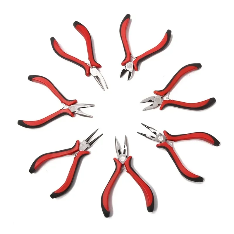 1 Pcs Professional Long Nose Pliers Set for Jewelry Making, Bent Chain Nose, Wire Cutter, Diagonals for DIY Craft Beading Tools