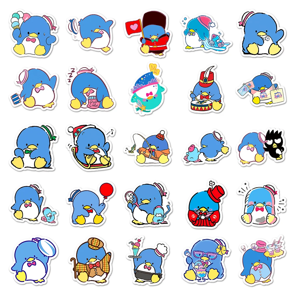 10/30/50PCS น่ารักการ์ตูน TuxedoSam สติกเกอร์ Sanrio Kawaii Penguin Decals DIY โทรศัพท์แล็ปท็อปโน้ตบุ๊คตู้เย็นกีตาร์ Graffiti ของเล่น