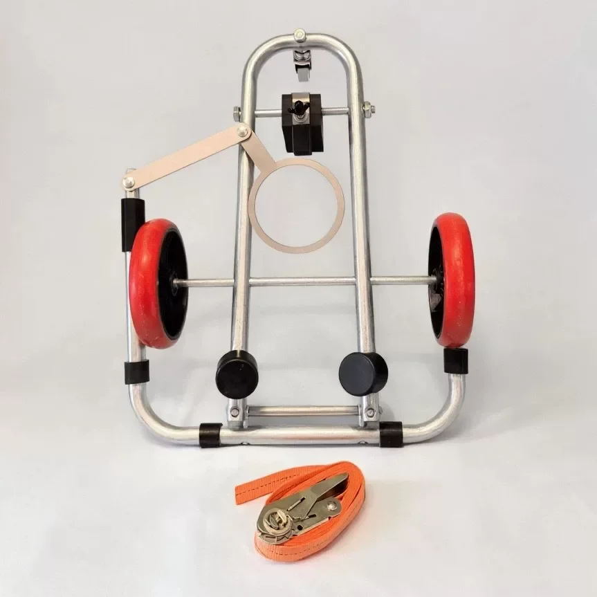 Toilet auxiliary installation mobile positioner, quick clamping tool, folding portable labor-saving trolley
