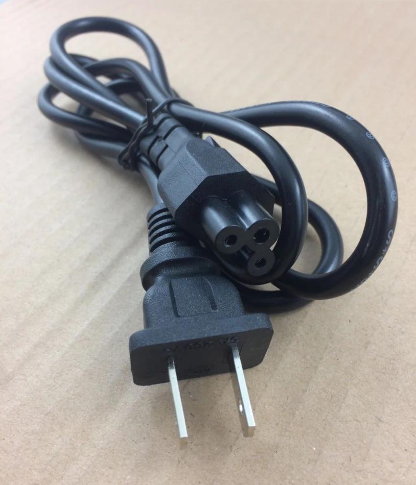 High Quality 1.2M 3 Prong EU Plug European or US Plug Laptop AC Power Cable Power Adapter Charger Plum blossom tail Cord Cable