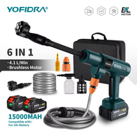 YOFIDRA 200Bar Brushless Electric High Pressure Water Spray Gun 3500W 6IN1 Car Clean Washer Garden Tool For Makita Battery Pin