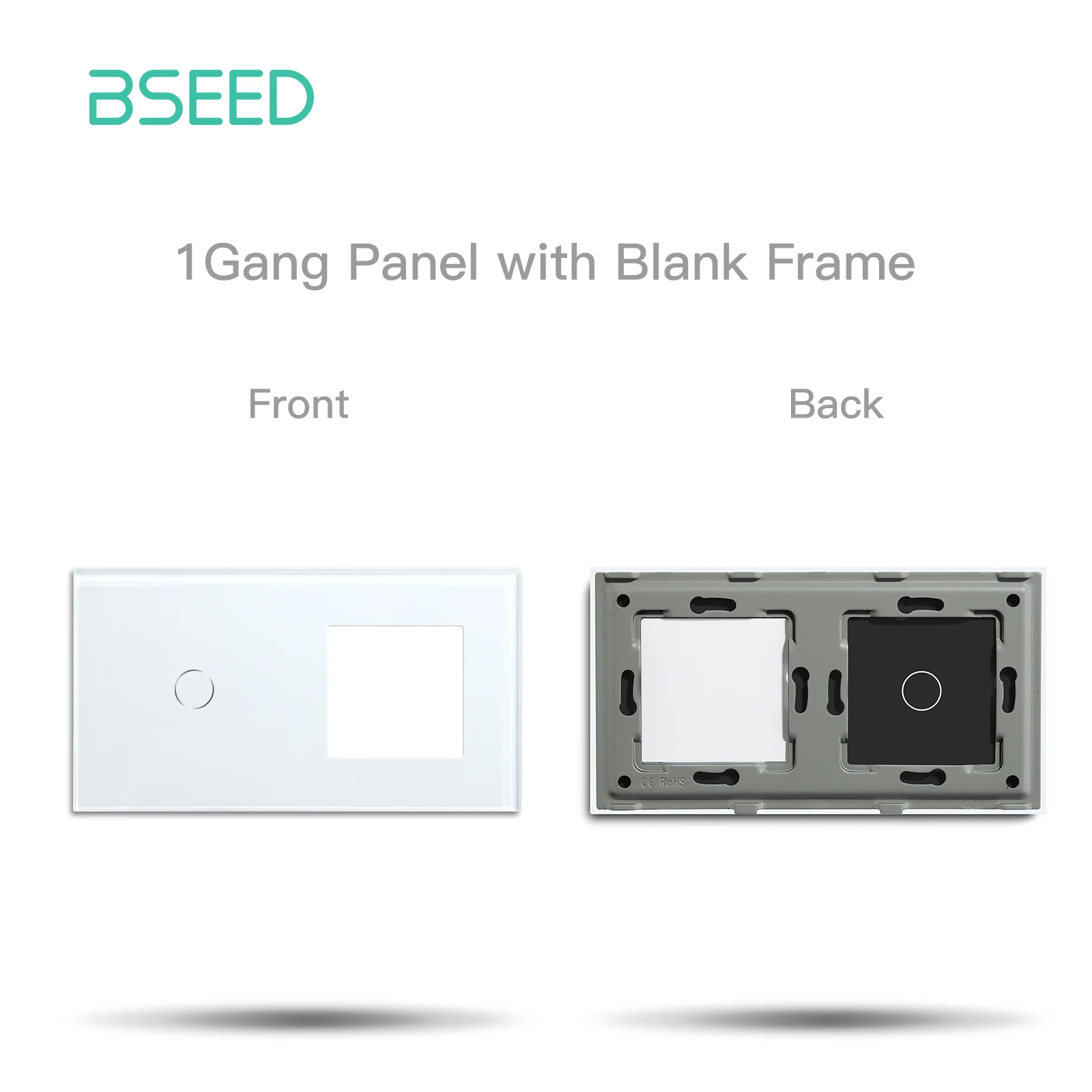 BSEED Zigbee Touch Schalter Funktion Teil Glas Panel Nur Smart Dimmer Vorhang Schalter DIY Teil Zigbee Buchse Teile Mit Neutral