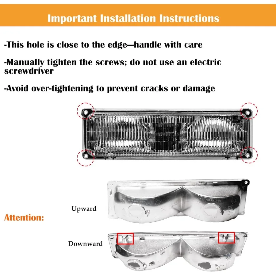 مجموعة المصابيح الأمامية متوافقة مع 1994 1995 1996 1997 1998 OBS Chevy Silverado C K 1500 2500 3500 Suburban 9599 Tahoe Headlam