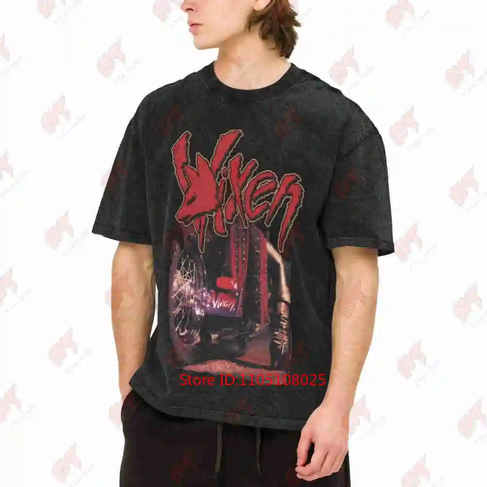 Vixen Band Album Rock Vintage Washed Tee Pure Cotton T-Shirt