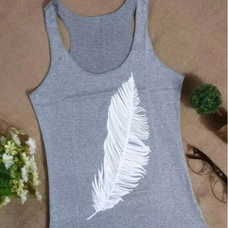 Fashion Graphic Tank Top Vintage Print Sleeveless Vest Harajuku Retro Eagle Skull Feather Print Casual Summer Workout Tank Shirt