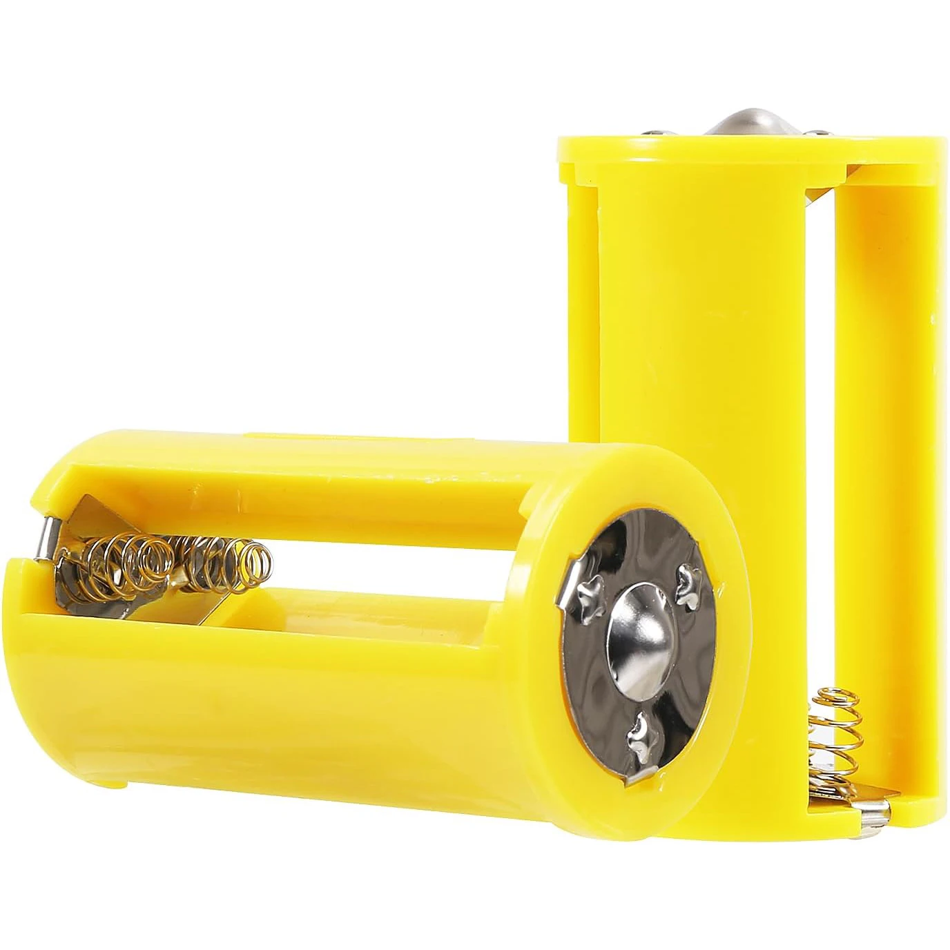 5 قطعة 3 AA إلى D محول بطارية AA إلى D حامل محولات البطارية 1.5 فولت صندوق إخراج 3 AA إلى 1 D محول أصفر #2